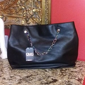 0915 SELLING AS IS OMG Tote with Rainbow Chain